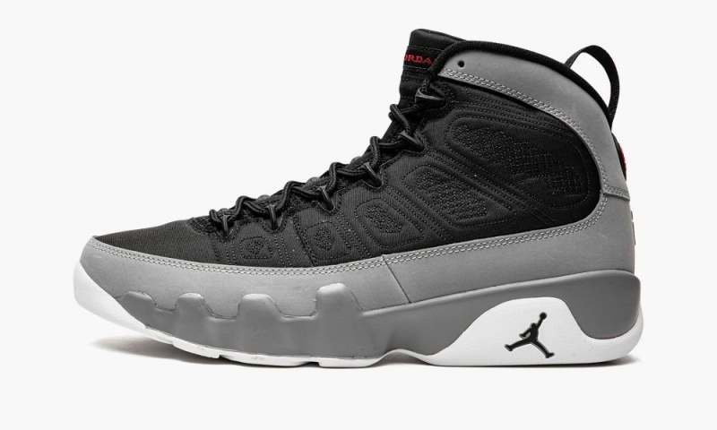 Nike Air Jordan 9 Retro \'Particle Grey\' Schoenen Heren Zwart Rood Nederland | 691245-RHA