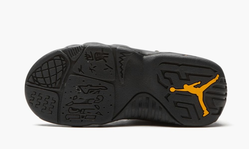 Nike Air Jordan 9 Retro TD 'University Gold' Schoenen Kinderen Zwart Donkergrijs Nederland | 895621-YRT