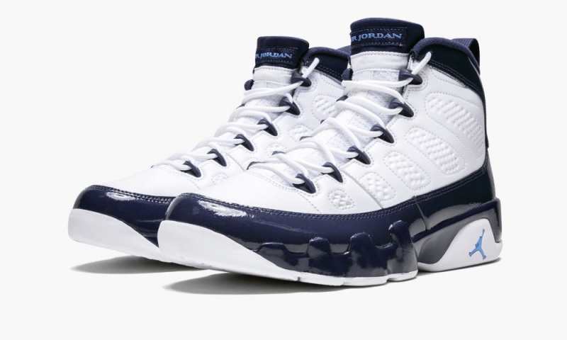 Nike Air Jordan 9 Retro 'UNC' Schoenen Heren Wit Blauw Donkerblauw Nederland | 583201-PRD