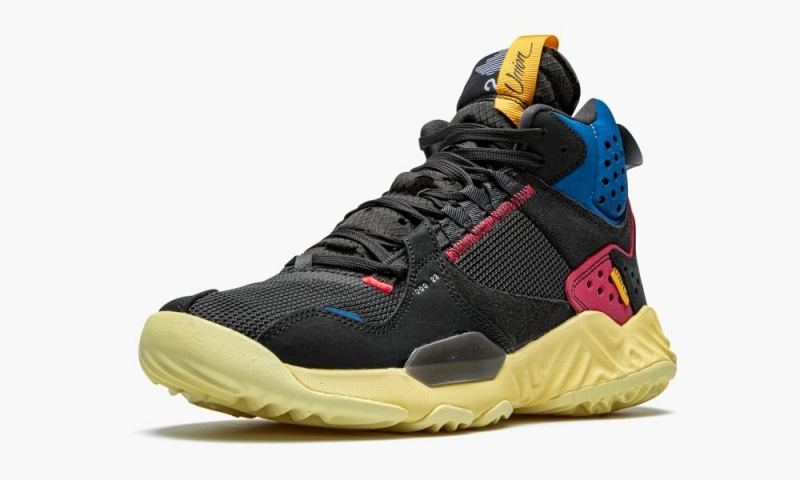Nike Air Jordan Delta Mid SP 'Union LA - Off Noir' Schoenen Heren Zwart Geel Grijs Nederland | 715439-HQD