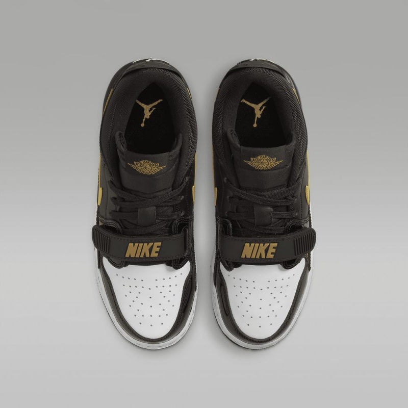Nike Air Jordan Legacy 312 Low Schoenen Kinderen Zwart Wit Metal Goud Nederland | 374159-NLS