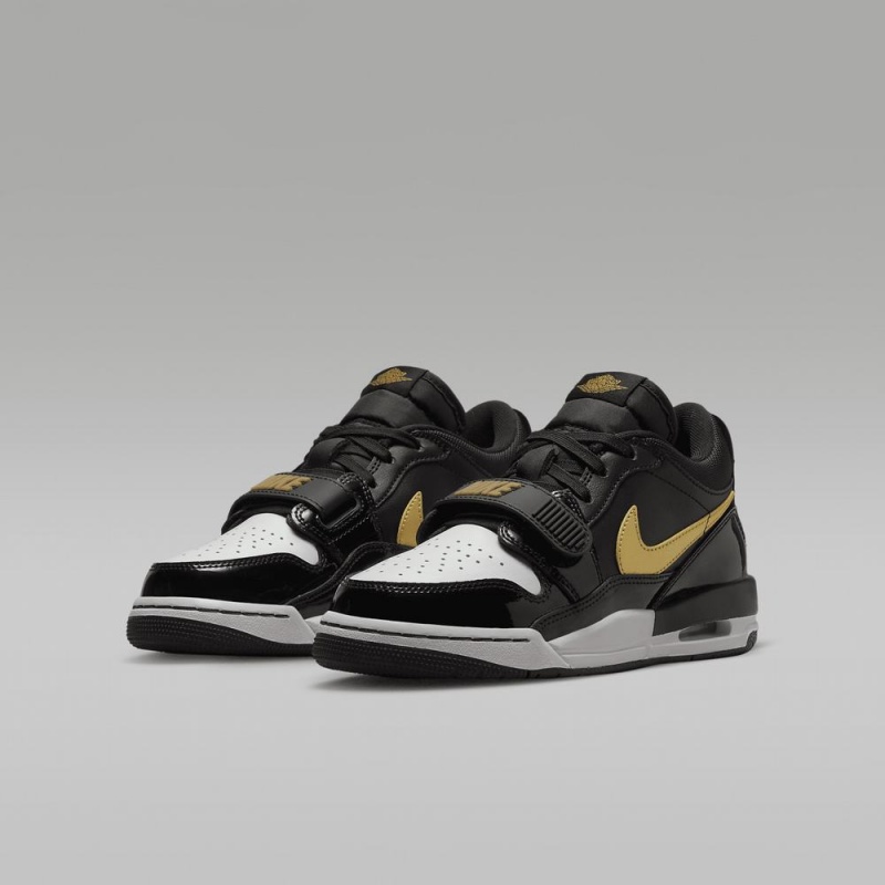 Nike Air Jordan Legacy 312 Low Schoenen Kinderen Zwart Wit Metal Goud Nederland | 374159-NLS
