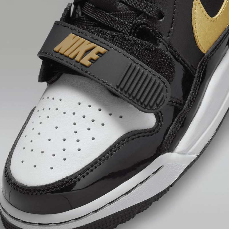Nike Air Jordan Legacy 312 Low Schoenen Kinderen Zwart Wit Metal Goud Nederland | 374159-NLS