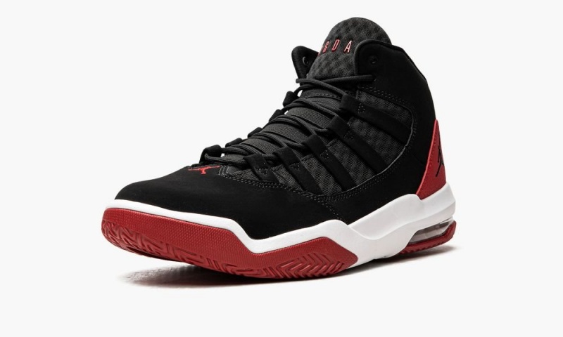 Nike Air Jordan Max Aura Schoenen Heren Zwart Rood Nederland | 524831-PFZ