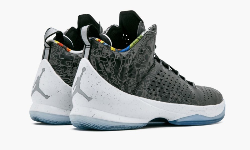 Nike Air Jordan Melo M11 HEBRU Schoenen Heren Zwart Zilver Wit Nederland | 968702-LUY