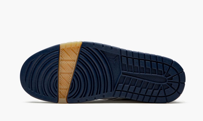 Nike Air Jordan Nu Retro 1 Schoenen Kinderen Wit Donkerblauw Nederland | 197365-AGJ