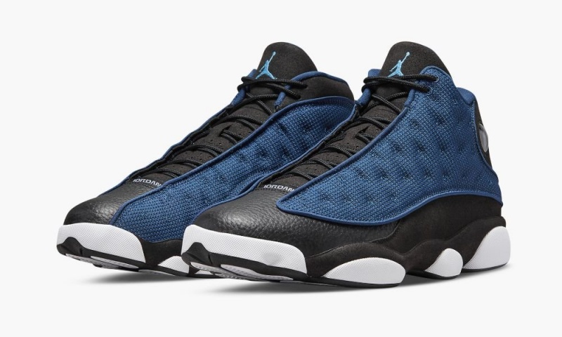 Nike Air Jordan Retro 13 'Brave Blue' Schoenen Heren Donkerblauw Zwart Wit Nederland | 457630-XBY