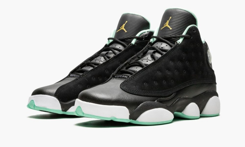 Nike Air Jordan Retro 13 GG Schoenen Kinderen Zwart Metal Goud Mintgroen Nederland | 783405-JXD