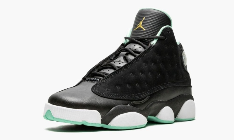 Nike Air Jordan Retro 13 GG Schoenen Kinderen Zwart Metal Goud Mintgroen Nederland | 783405-JXD