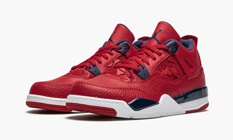Nike Air Jordan Retro 4 PS 'Fiba 2019' Schoenen Kinderen Rood Wit Metal Goud Nederland | 873021-MGV