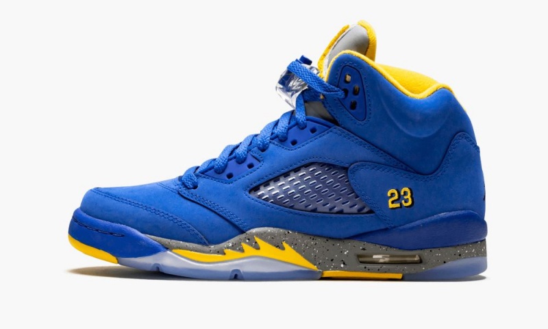 Nike Air Jordan Retro 5 V GS Schoenen Kinderen Koningsblauw Licht Nederland | 681209-QOI