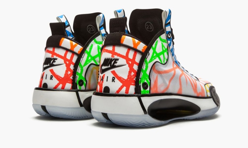 Nike Air Jordan XXXIV 'Zion Williamson-Coloring Book' Schoenen Heren Wit Zwart Gekleurd Nederland | 915307-KFD