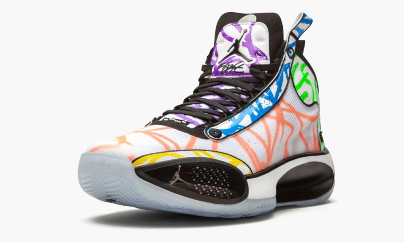 Nike Air Jordan XXXIV 'Zion Williamson-Coloring Book' Schoenen Heren Wit Zwart Gekleurd Nederland | 915307-KFD