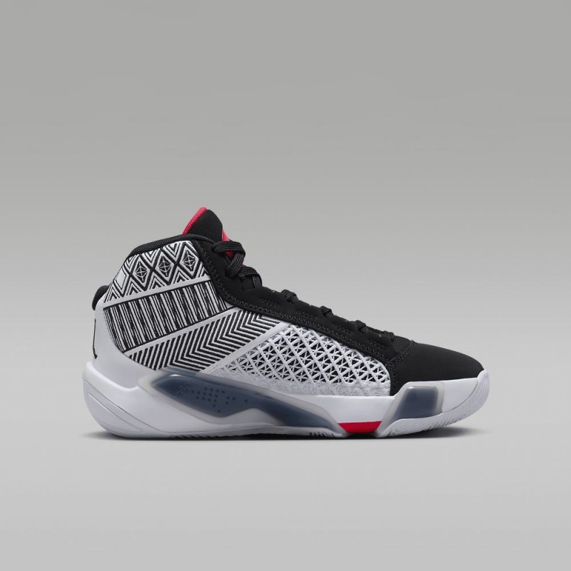 Nike Air Jordan XXXVIII Schoenen Kinderen Wit Zwart Rood Nederland | 798452-YXM