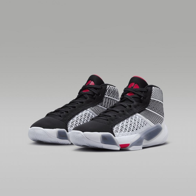 Nike Air Jordan XXXVIII Schoenen Kinderen Wit Zwart Rood Nederland | 798452-YXM
