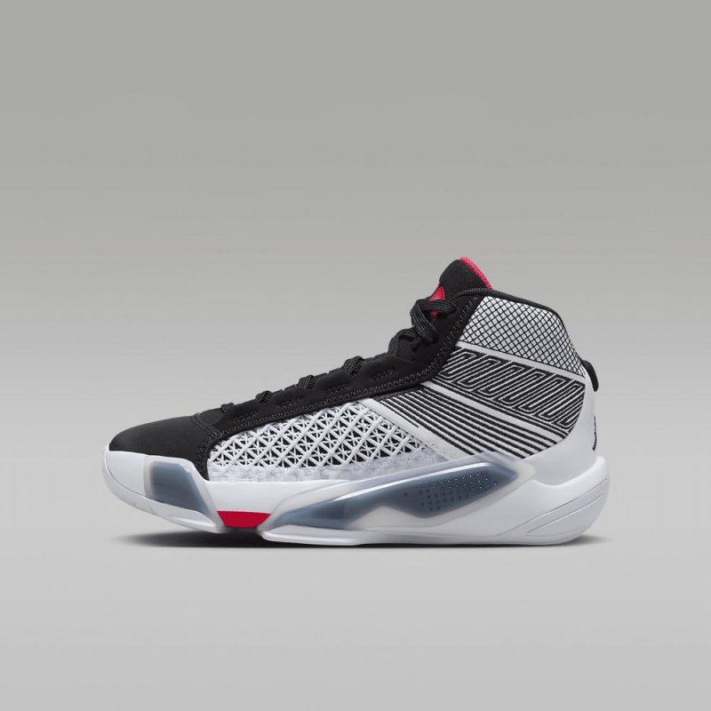Nike Air Jordan XXXVIII Schoenen Kinderen Wit Zwart Rood Nederland | 798452-YXM