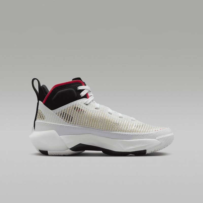 Nike Air Jordan XXXVII Schoenen Kinderen Wit Rood Zwart Nederland | 568403-YNT