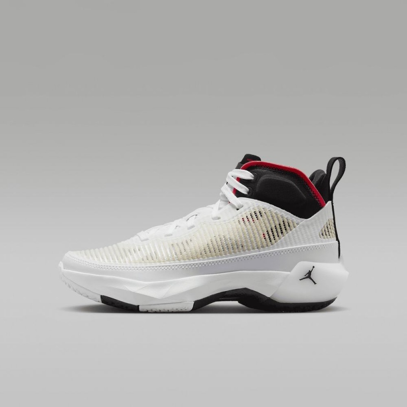 Nike Air Jordan XXXVII Schoenen Kinderen Wit Rood Zwart Nederland | 568403-YNT