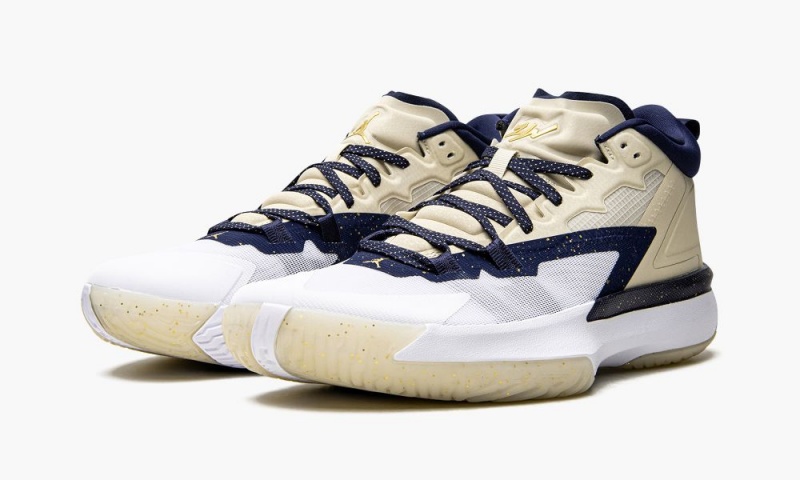 Nike Air Jordan Zion 1 Schoenen Heren Khaki Wit Metal Goud Nederland | 098321-PEU