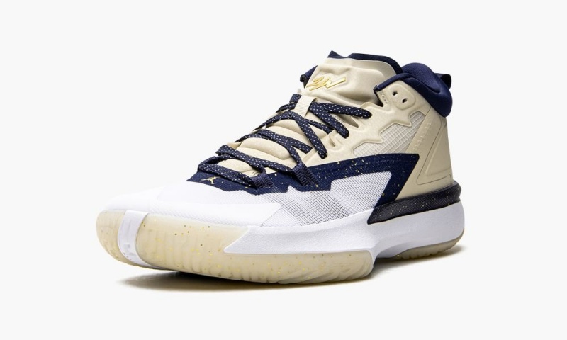 Nike Air Jordan Zion 1 Schoenen Heren Khaki Wit Metal Goud Nederland | 098321-PEU
