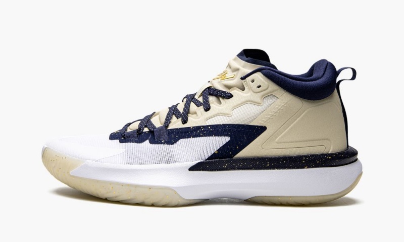 Nike Air Jordan Zion 1 Schoenen Heren Khaki Wit Metal Goud Nederland | 098321-PEU