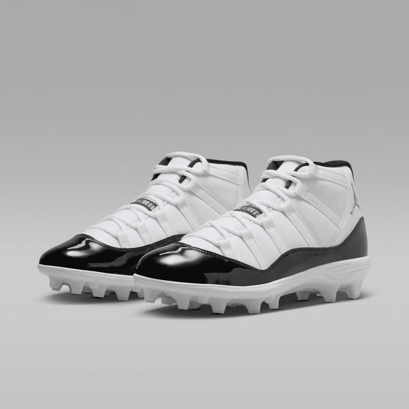 Nike Jordan 11 Mid TD Schoenen Heren Wit Zwart Metal Goud Nederland | 471695-HWT