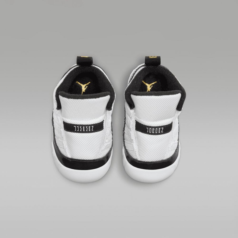 Nike Jordan 11 Schoenen Kinderen Wit Zwart Metal Goud Nederland | 034512-CXA