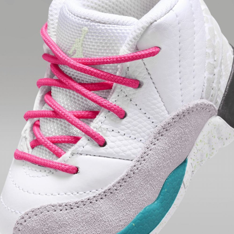 Nike Jordan 12 Retro Schoenen Kinderen Wit Paars Groen Nederland | 240698-EOC
