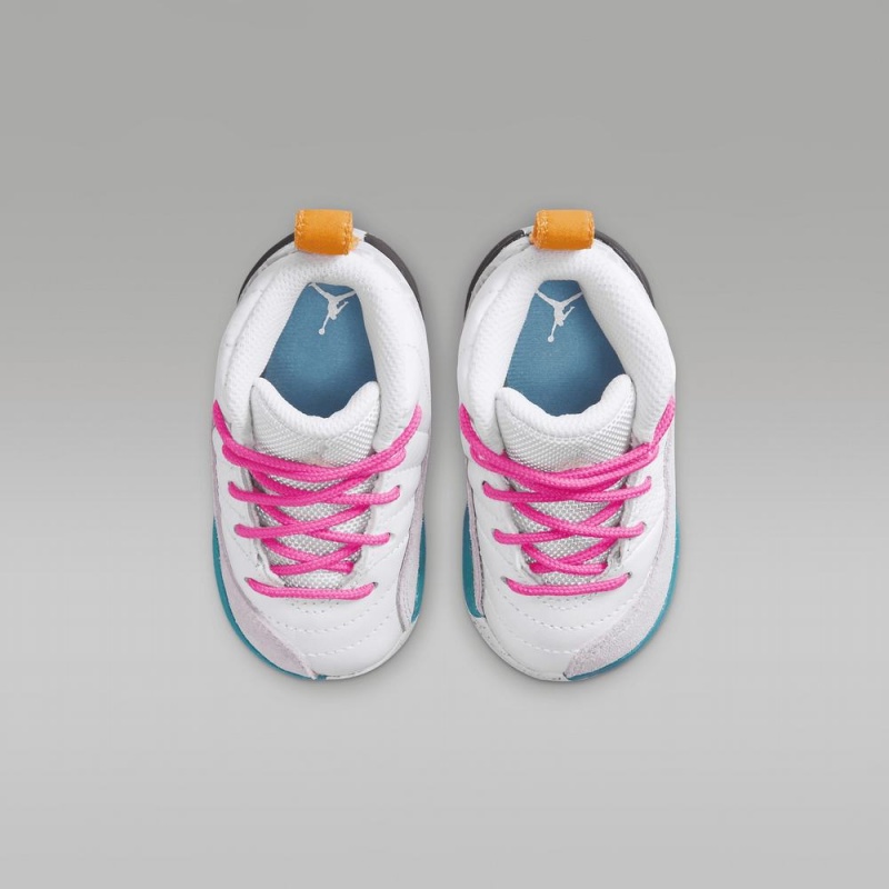 Nike Jordan 12 Retro Schoenen Kinderen Wit Paars Groen Nederland | 240698-EOC