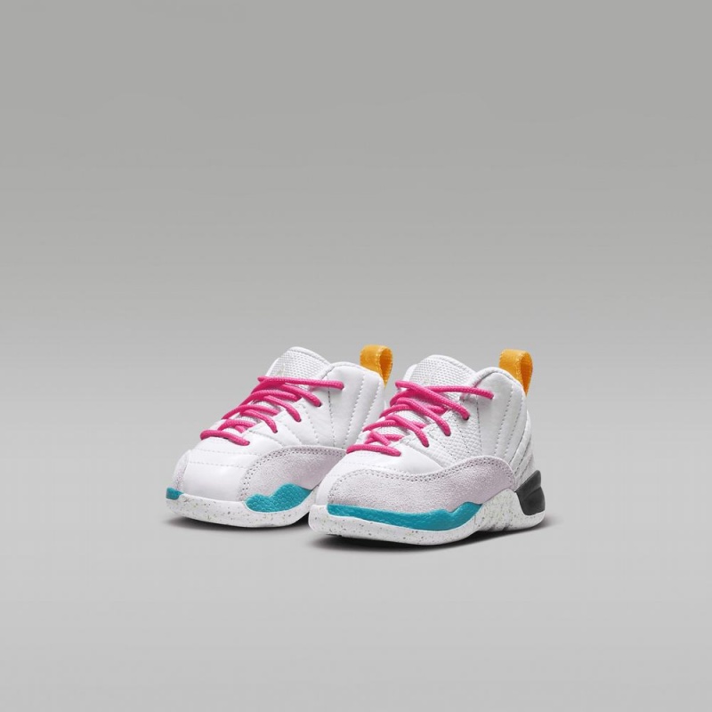Nike Jordan 12 Retro Schoenen Kinderen Wit Paars Groen Nederland | 240698-EOC
