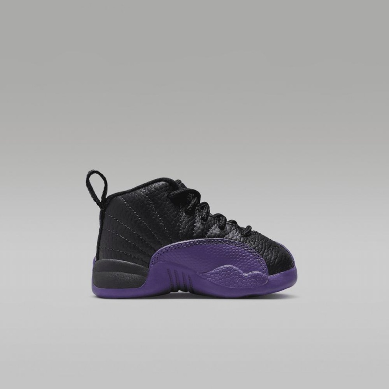 Nike Jordan 12 Retro Schoenen Kinderen Zwart Paars Nederland | 382046-IOR