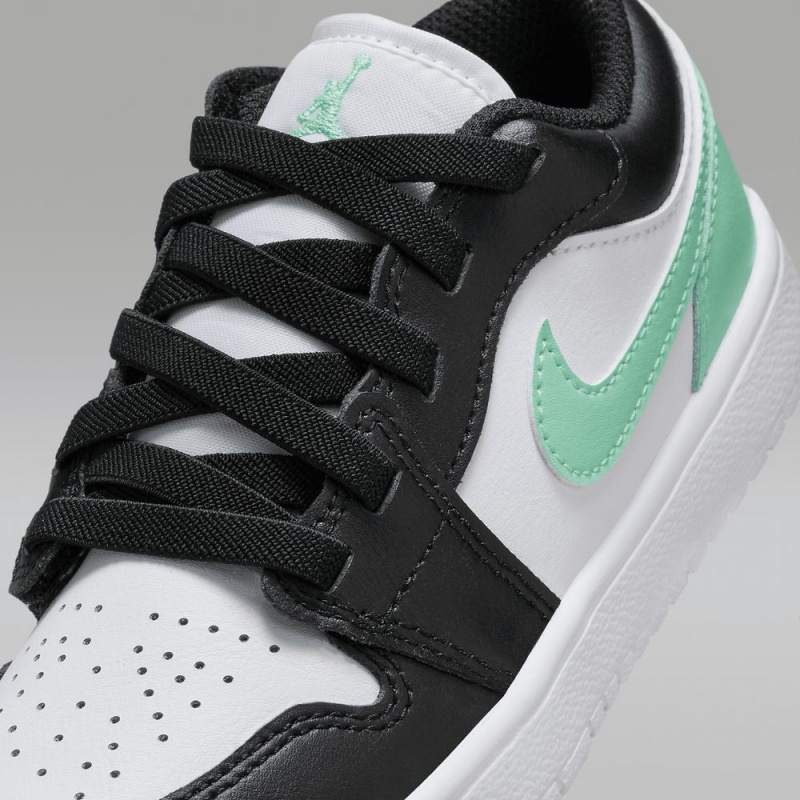 Nike Jordan 1 Low Alt Schoenen Kinderen Zwart Wit Groen Nederland | 590318-ZOE