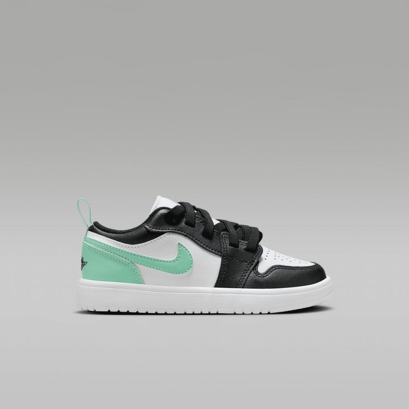 Nike Jordan 1 Low Alt Schoenen Kinderen Zwart Wit Groen Nederland | 590318-ZOE