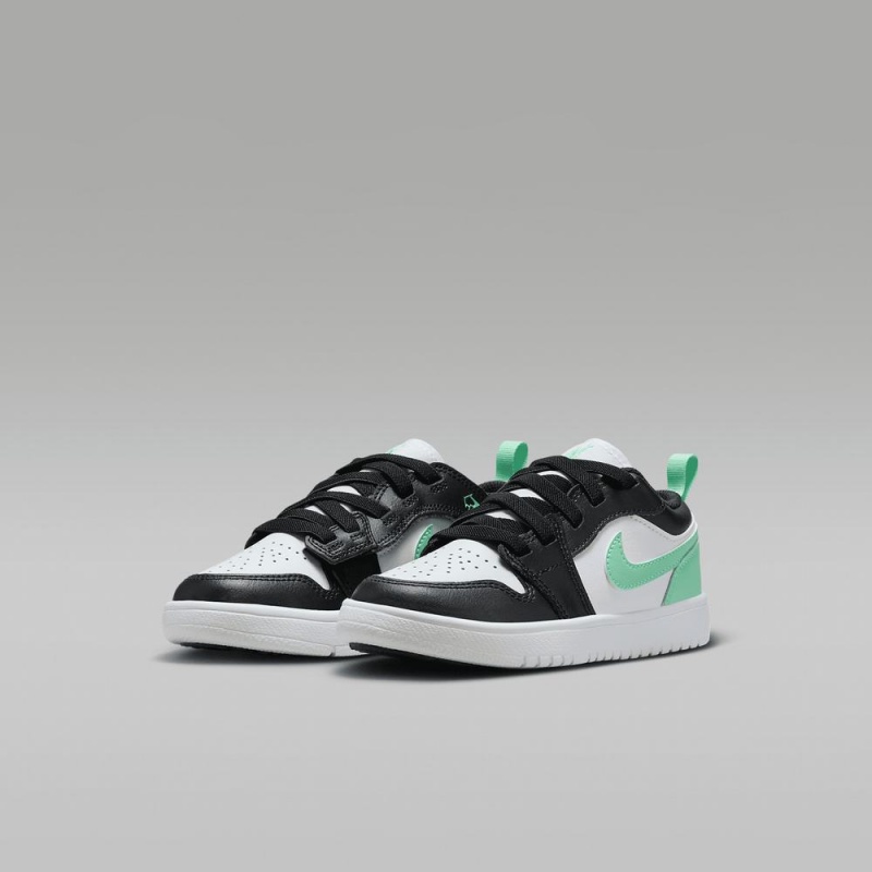 Nike Jordan 1 Low Alt Schoenen Kinderen Zwart Wit Groen Nederland | 590318-ZOE