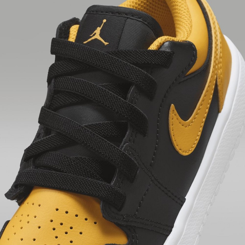 Nike Jordan 1 Low Alt Schoenen Kinderen Zwart Geel Nederland | 305492-KTC