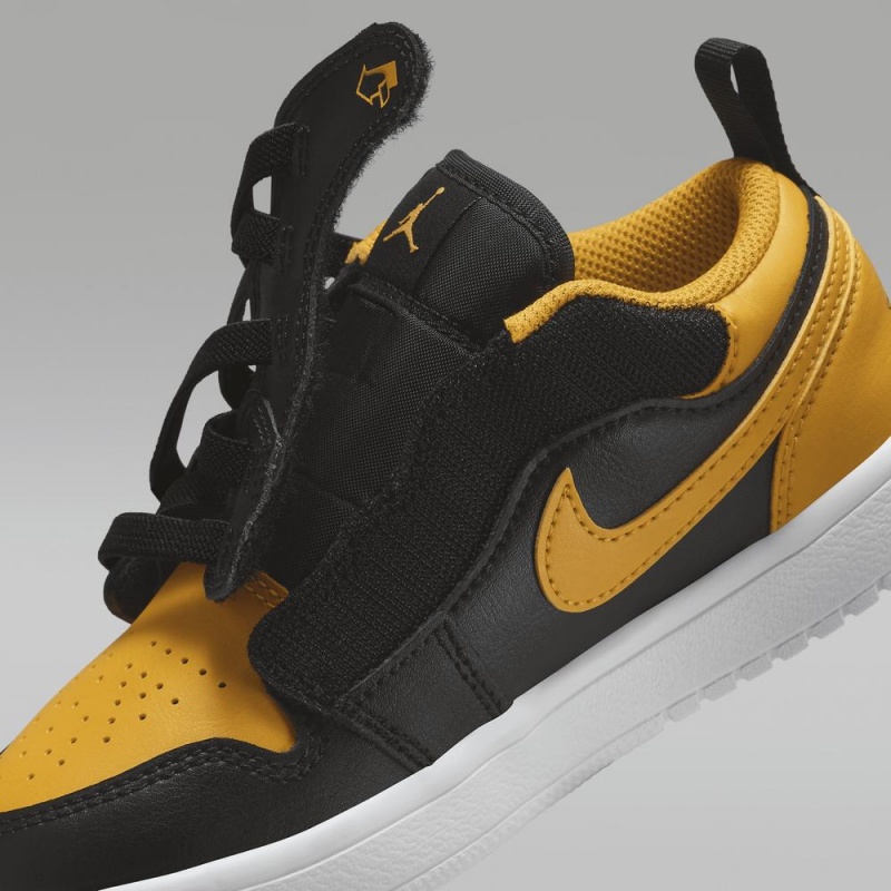 Nike Jordan 1 Low Alt Schoenen Kinderen Zwart Geel Nederland | 305492-KTC