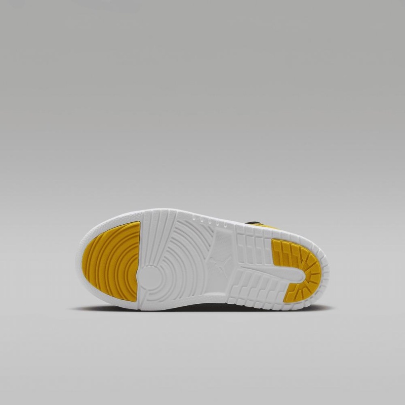 Nike Jordan 1 Low Alt Schoenen Kinderen Zwart Geel Nederland | 305492-KTC