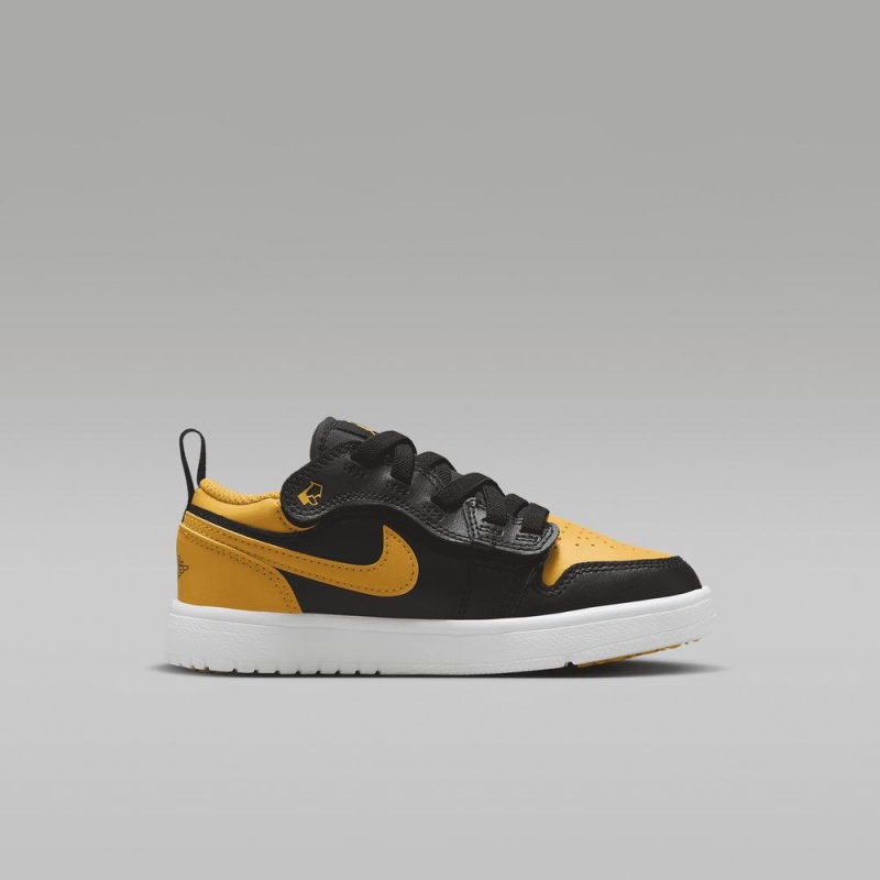 Nike Jordan 1 Low Alt Schoenen Kinderen Zwart Geel Nederland | 305492-KTC