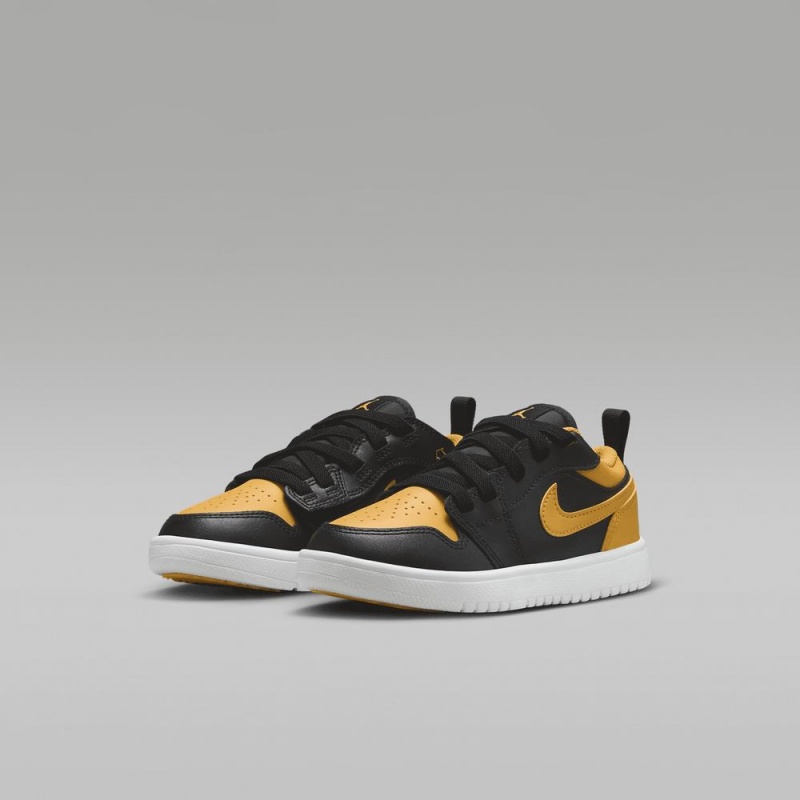 Nike Jordan 1 Low Alt Schoenen Kinderen Zwart Geel Nederland | 305492-KTC
