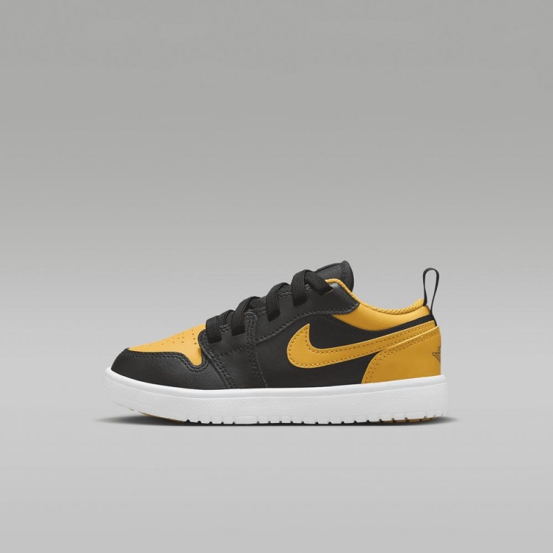 Nike Jordan 1 Low Alt Schoenen Kinderen Zwart Geel Nederland | 305492-KTC