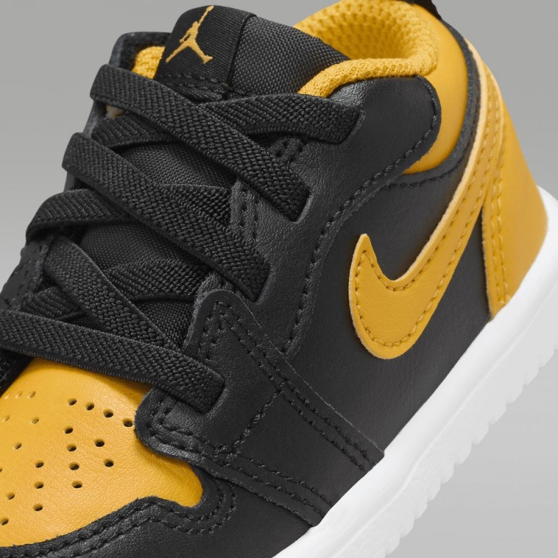 Nike Jordan 1 Low Alt Schoenen Kinderen Zwart Geel Nederland | 091753-AIK