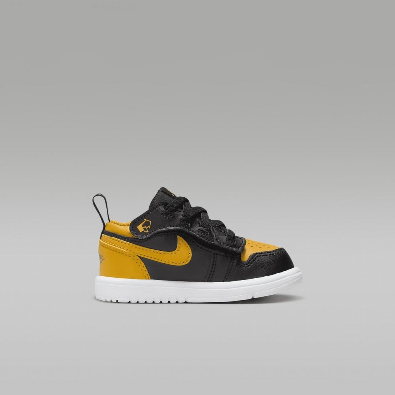 Nike Jordan 1 Low Alt Schoenen Kinderen Zwart Geel Nederland | 091753-AIK