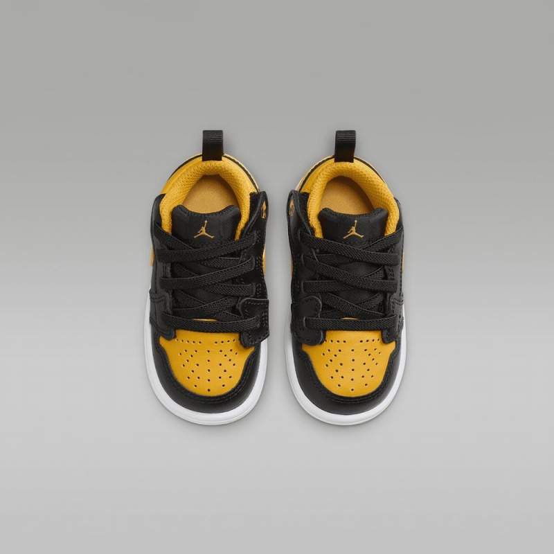 Nike Jordan 1 Low Alt Schoenen Kinderen Zwart Geel Nederland | 091753-AIK