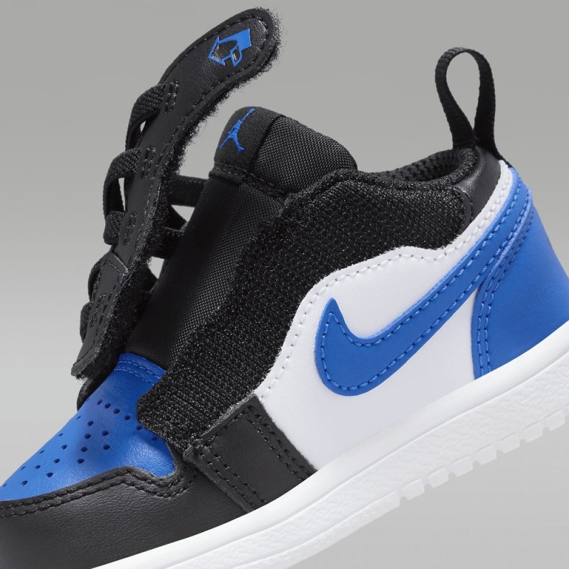 Nike Jordan 1 Low Alt Schoenen Kinderen Zwart Wit Koningsblauw Blauw Nederland | 870394-BXN