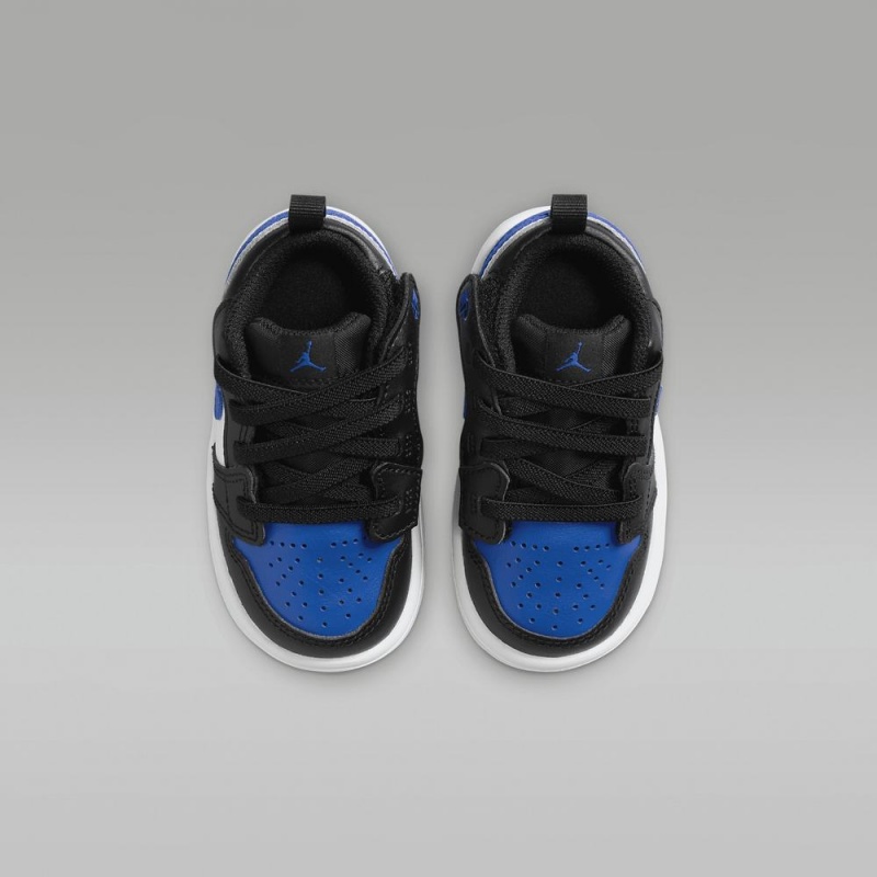 Nike Jordan 1 Low Alt Schoenen Kinderen Zwart Wit Koningsblauw Blauw Nederland | 870394-BXN
