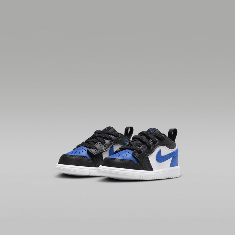Nike Jordan 1 Low Alt Schoenen Kinderen Zwart Wit Koningsblauw Blauw Nederland | 870394-BXN