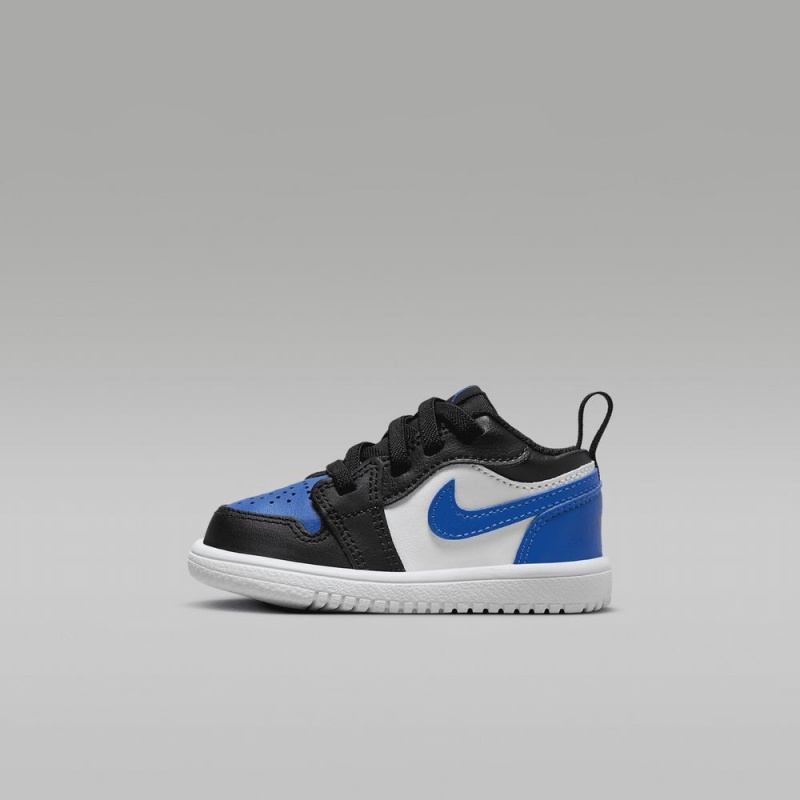 Nike Jordan 1 Low Alt Schoenen Kinderen Zwart Wit Koningsblauw Blauw Nederland | 870394-BXN