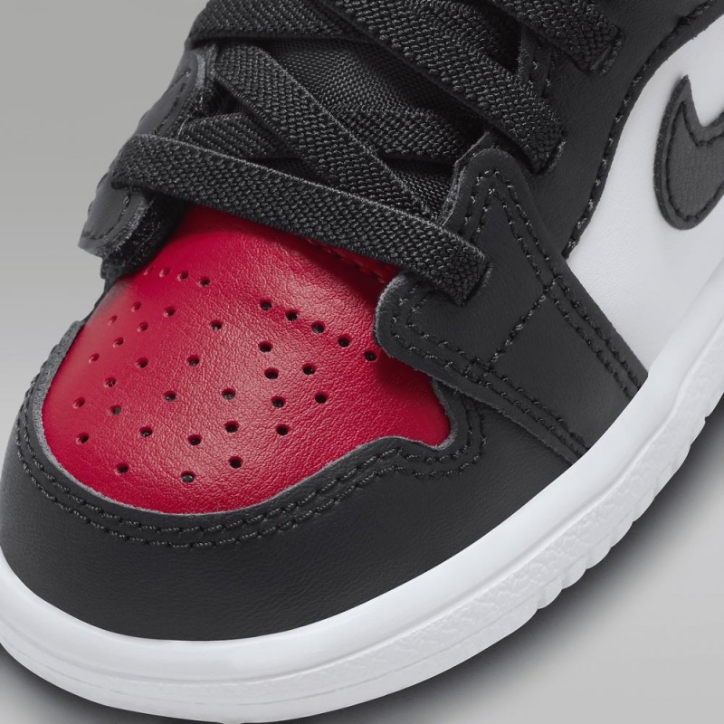 Nike Jordan 1 Low Alt Schoenen Kinderen Zwart Wit Rood Nederland | 106473-HEY