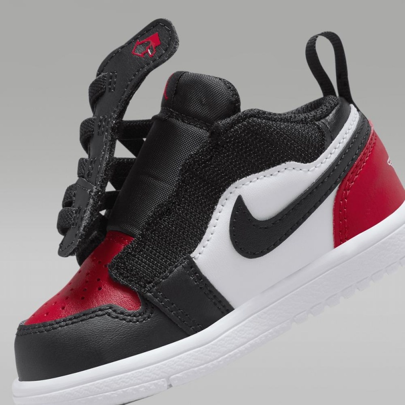 Nike Jordan 1 Low Alt Schoenen Kinderen Zwart Wit Rood Nederland | 106473-HEY