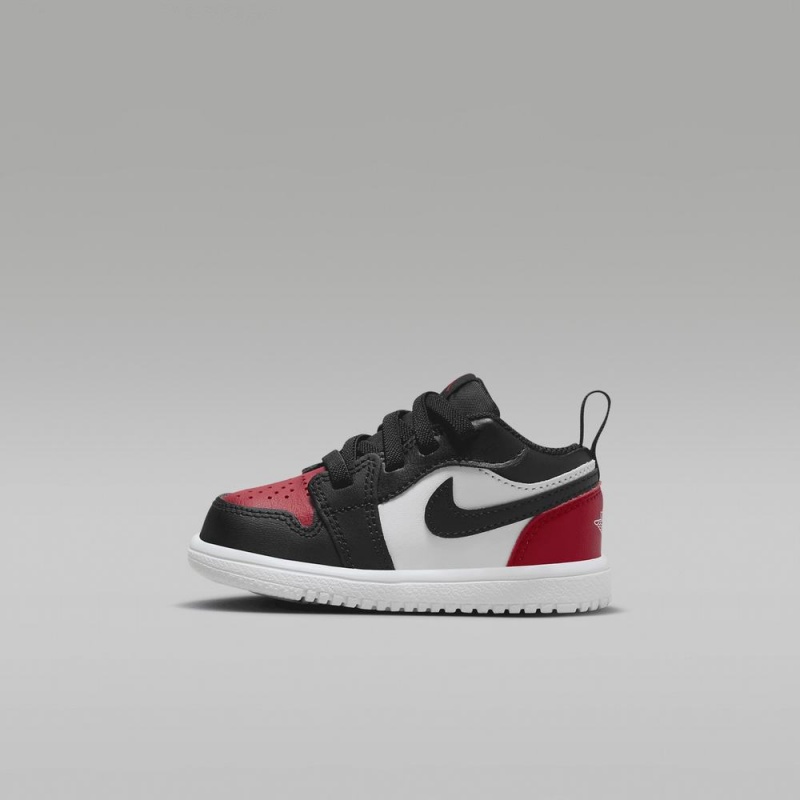 Nike Jordan 1 Low Alt Schoenen Kinderen Zwart Wit Rood Nederland | 106473-HEY